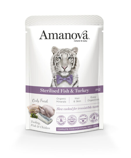 AMANOVA STERILISED CAT FISH & TURKEY POUCH